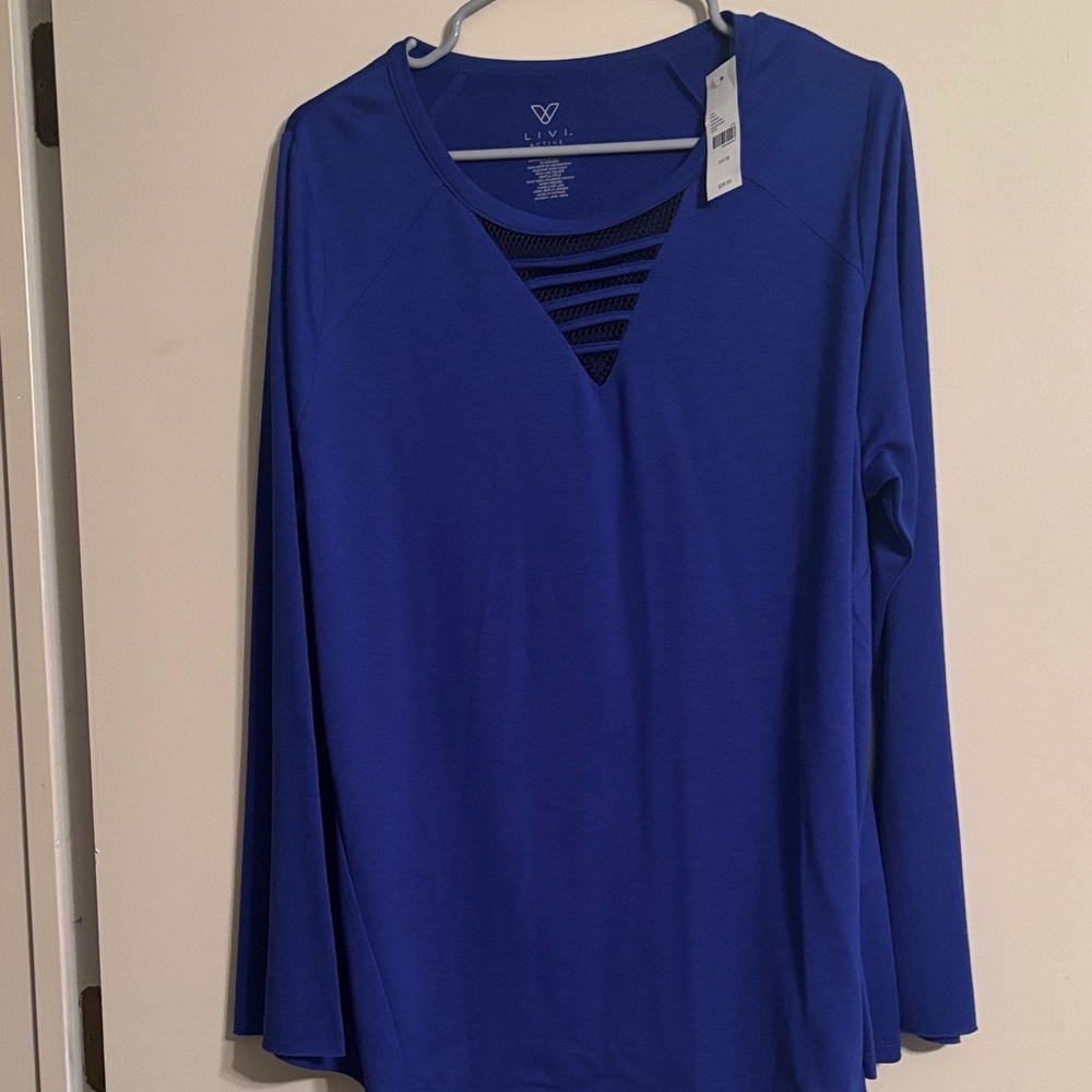 Livi Active Cobalt Blue Long Sleeve Top
